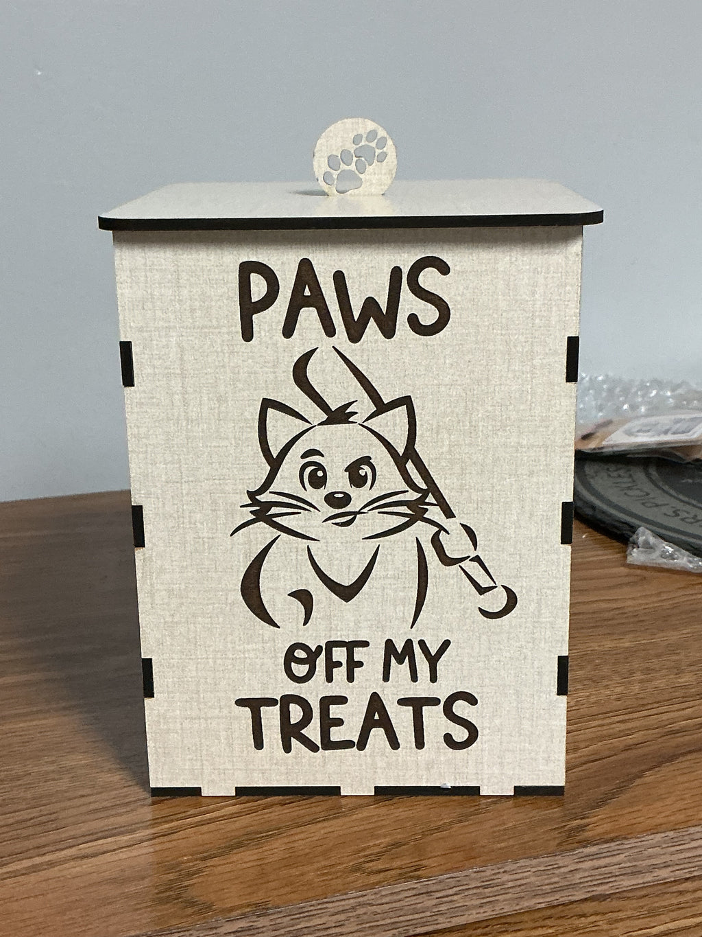 Sherrie’s Ky Creations treat box with colorful assorted candies and treats inside, showcasing a vibrant, decorative packaging design.