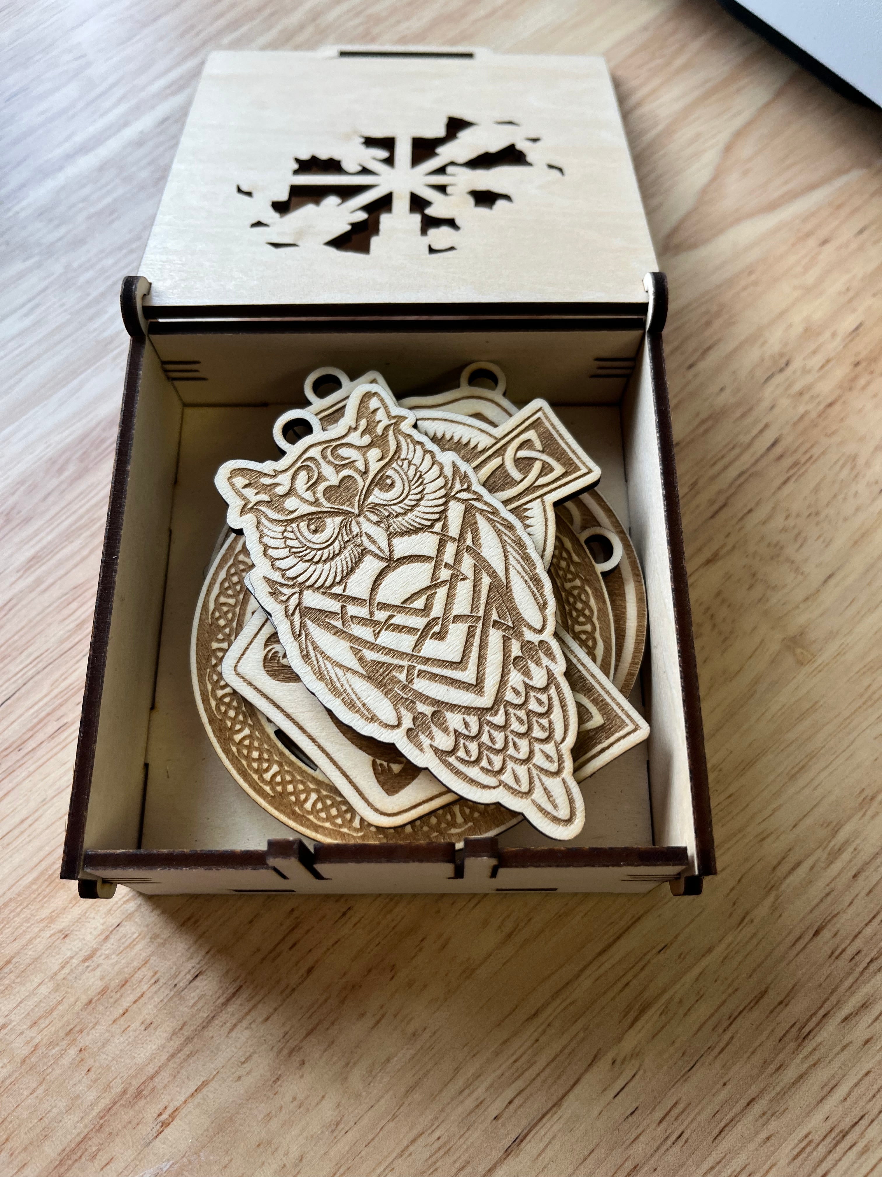 Celtic ornaments with storage box - Sherrie’s Ky Creations