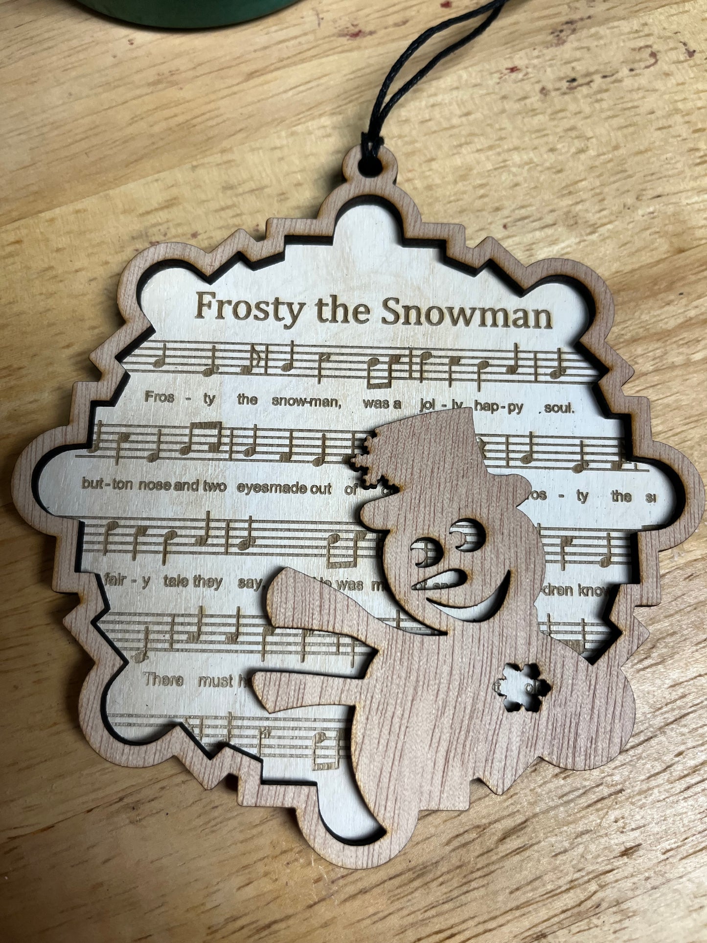 Snowflake Christmas carol ornaments