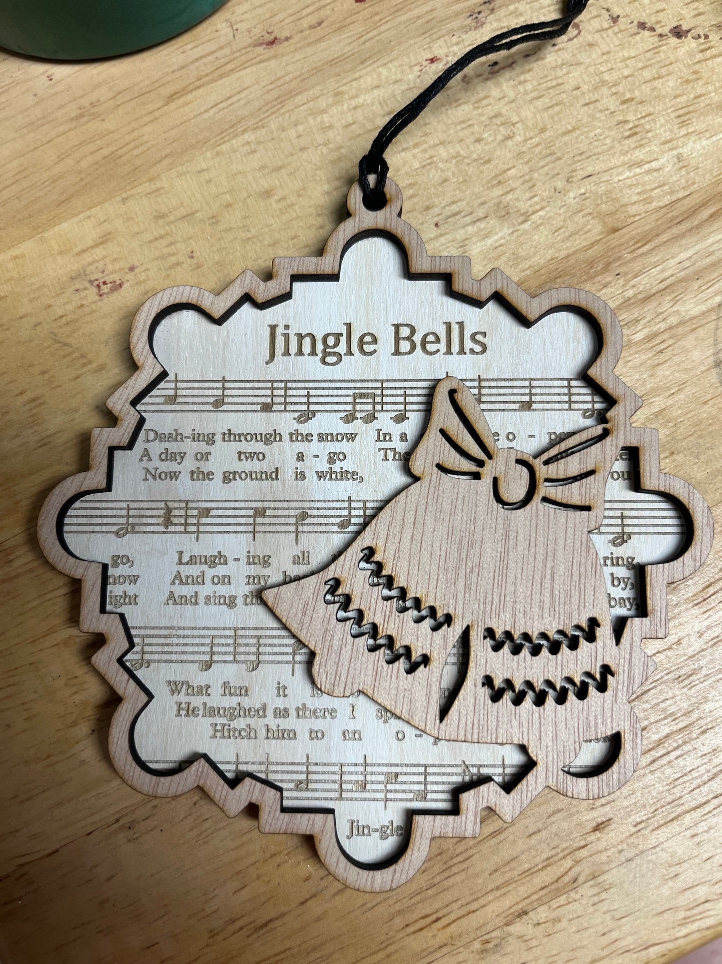 Snowflake Christmas carol ornaments