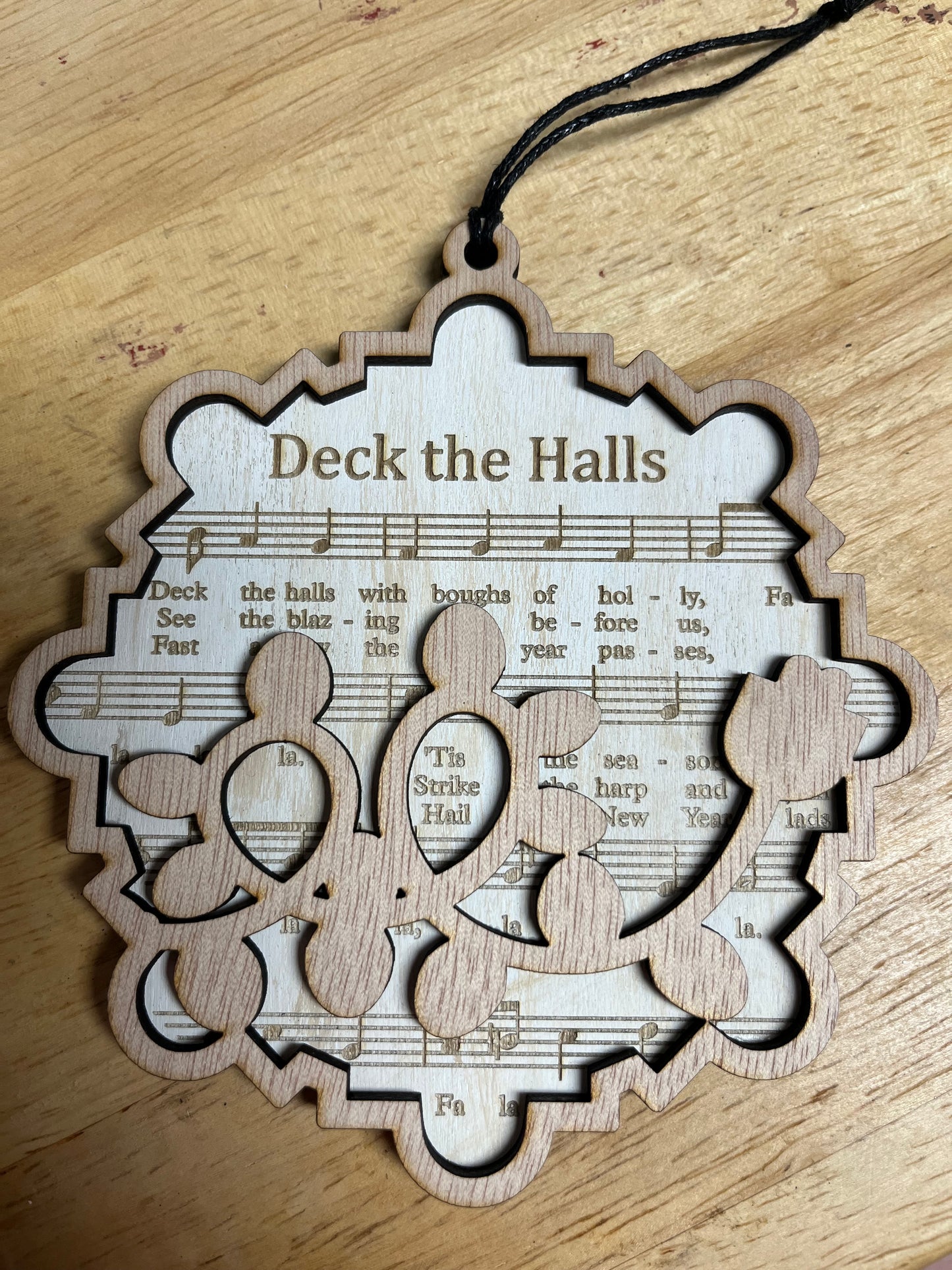 Snowflake Christmas carol ornaments