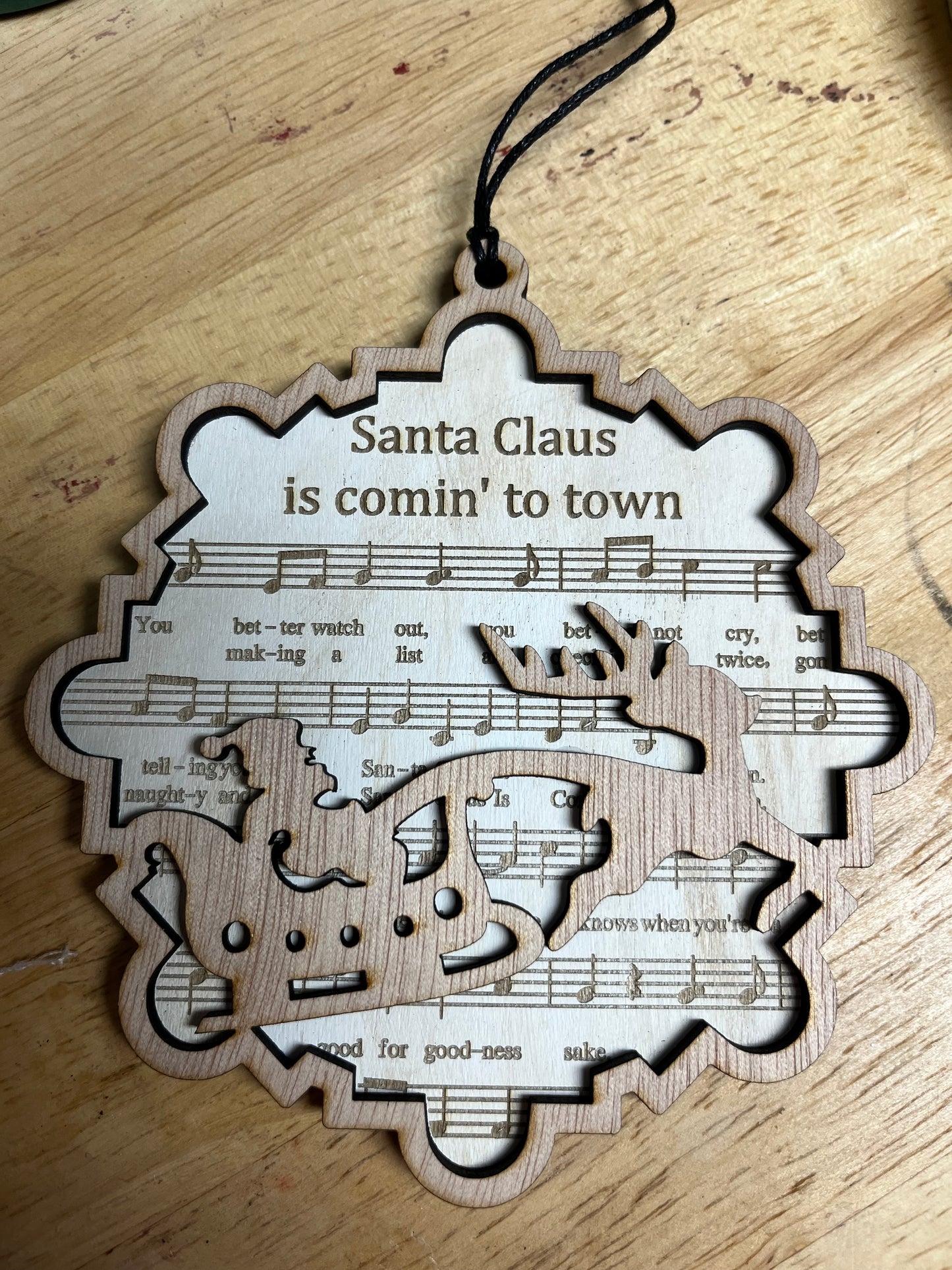 Snowflake Christmas carol ornaments