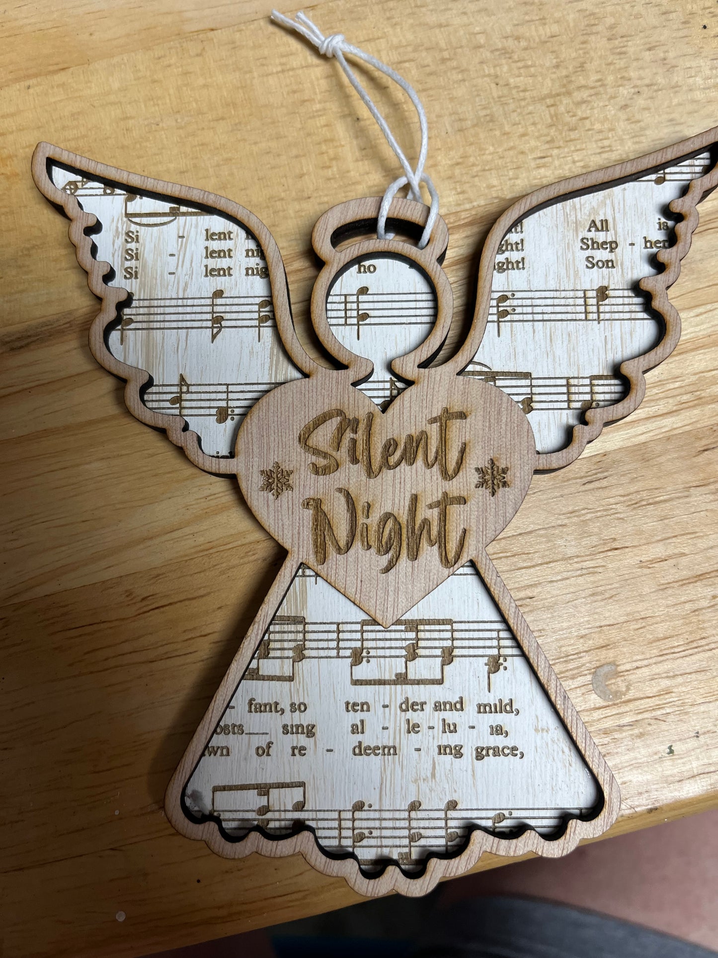Angel Christmas carol ornaments