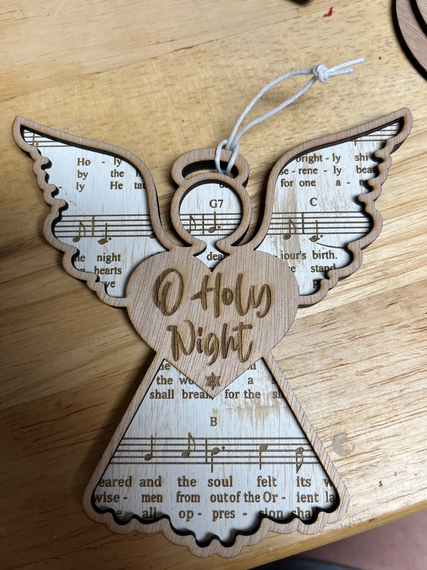 Angel Christmas carol ornaments