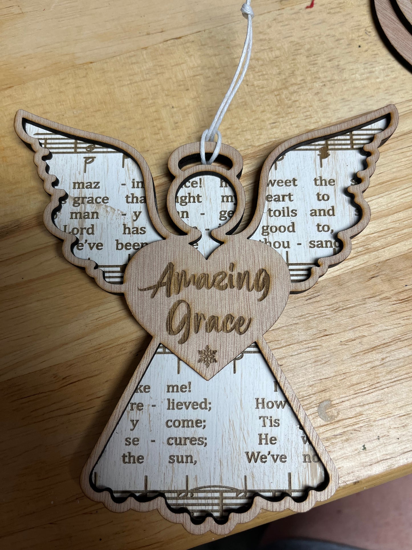 Angel Christmas carol ornaments