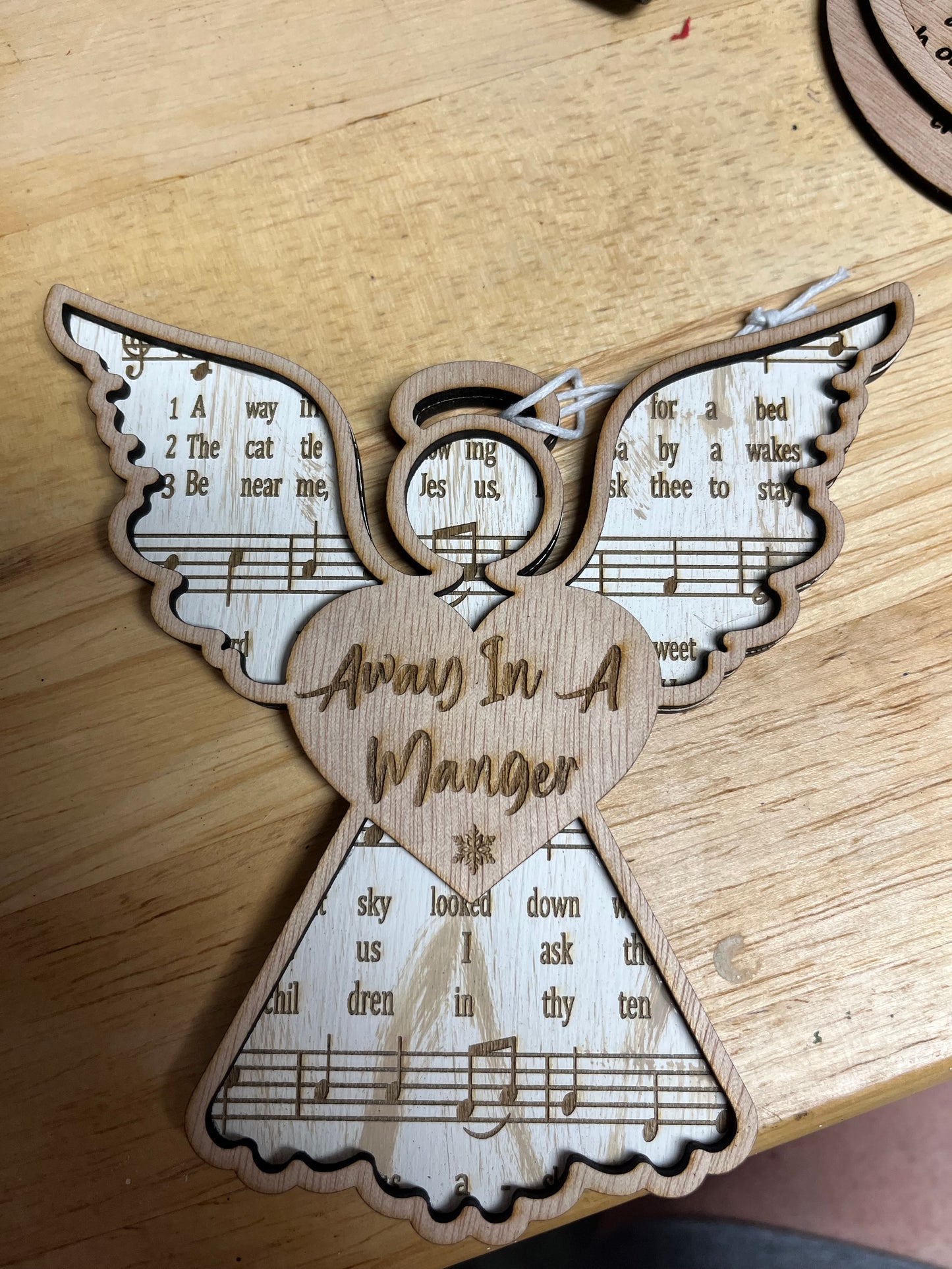 Angel Christmas carol ornaments