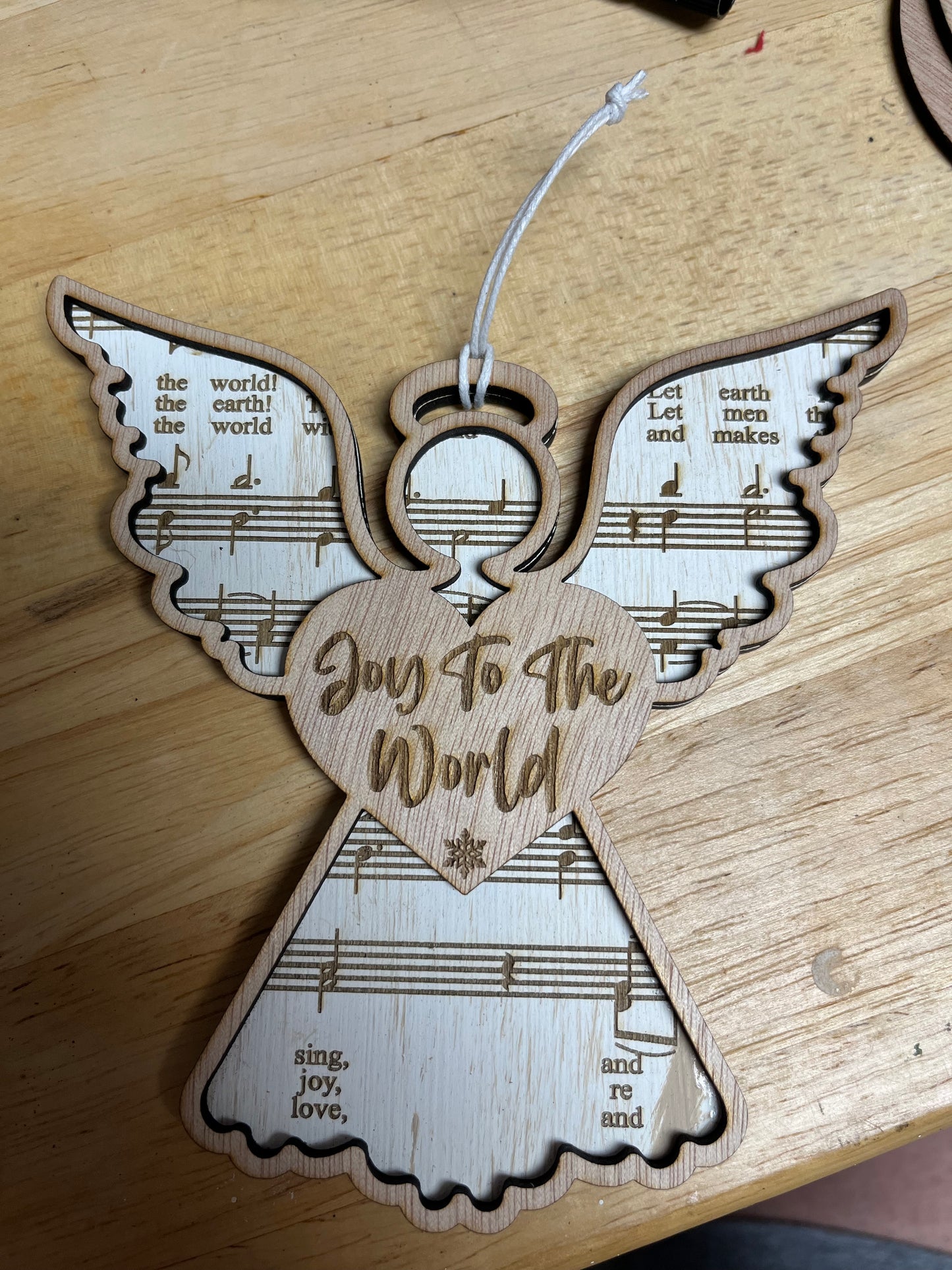 Angel Christmas carol ornaments