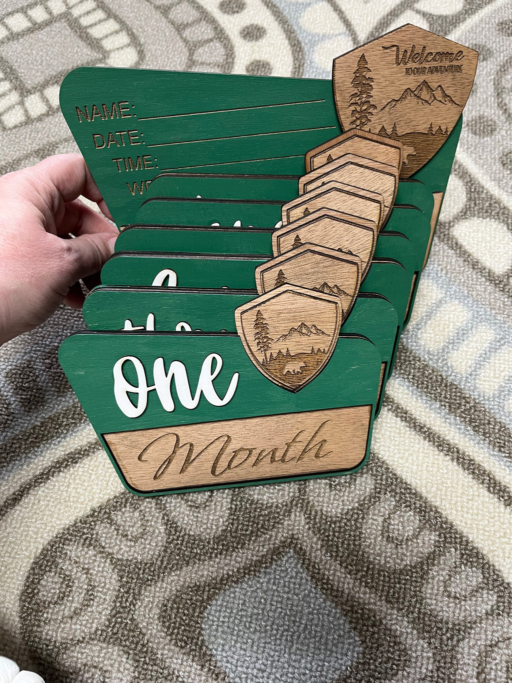 Park Milestone photo props - Sherrie’s Ky Creations