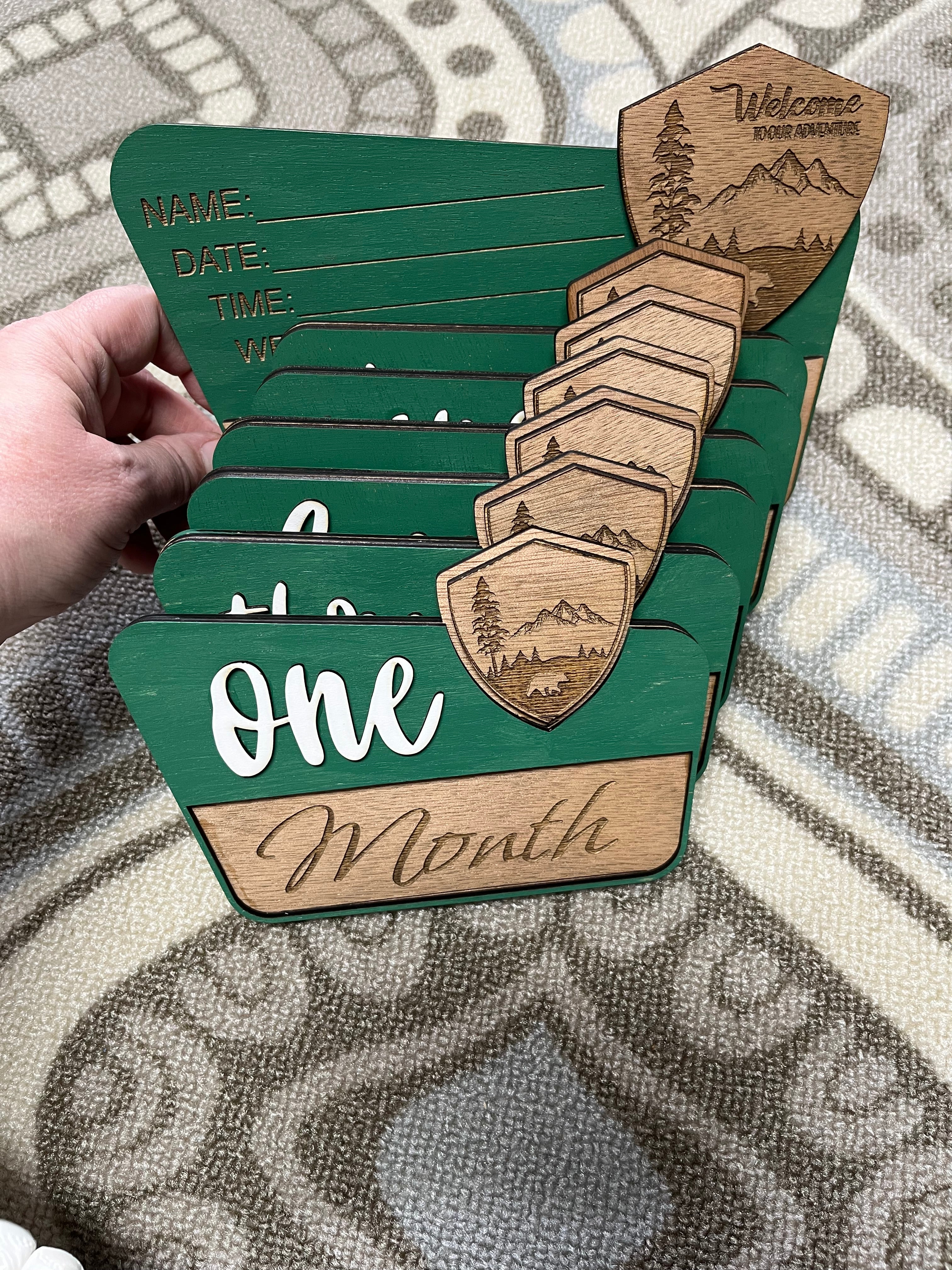 Park Milestone photo props - Sherrie’s Ky Creations