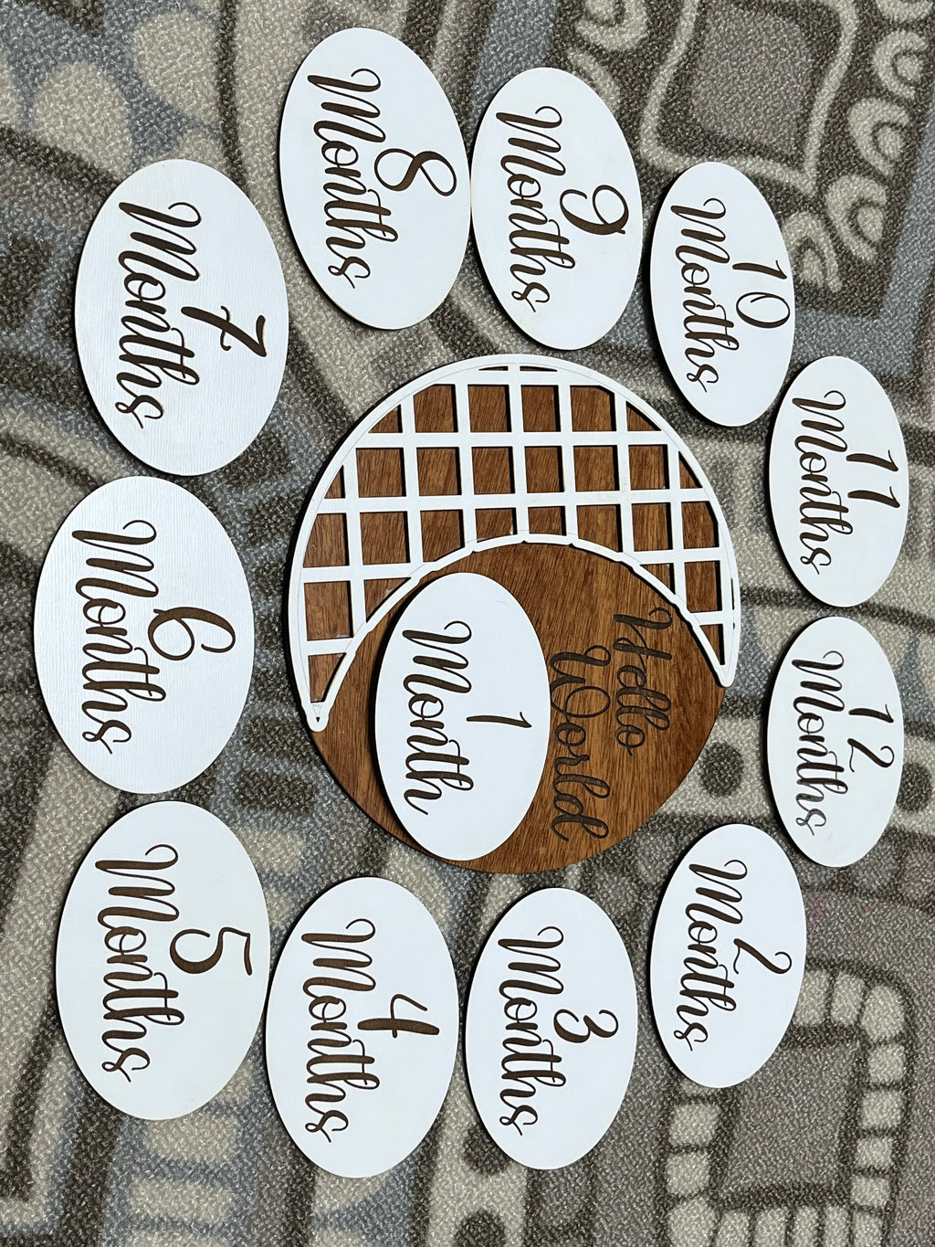 Lattice milestone photo props - Sherrie’s Ky Creations