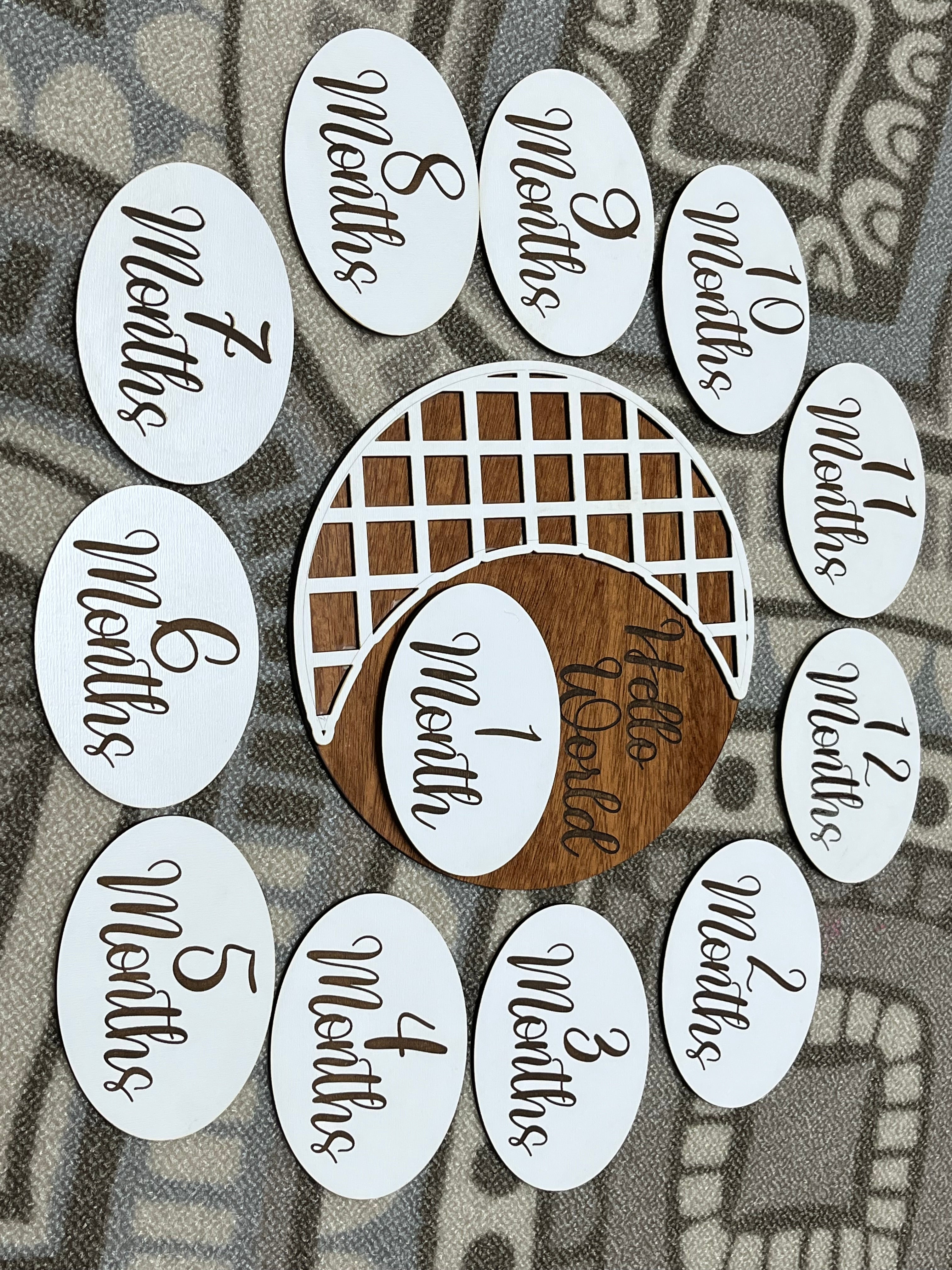Lattice milestone photo props - Sherrie’s Ky Creations