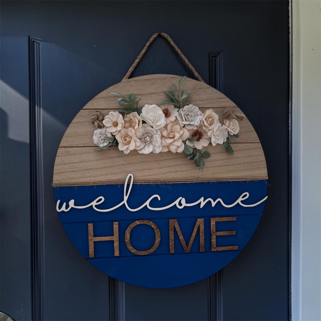 Welcome door hanger by Sherrie’s Ky Creations featuring a decorative design for welcoming guests to your home.